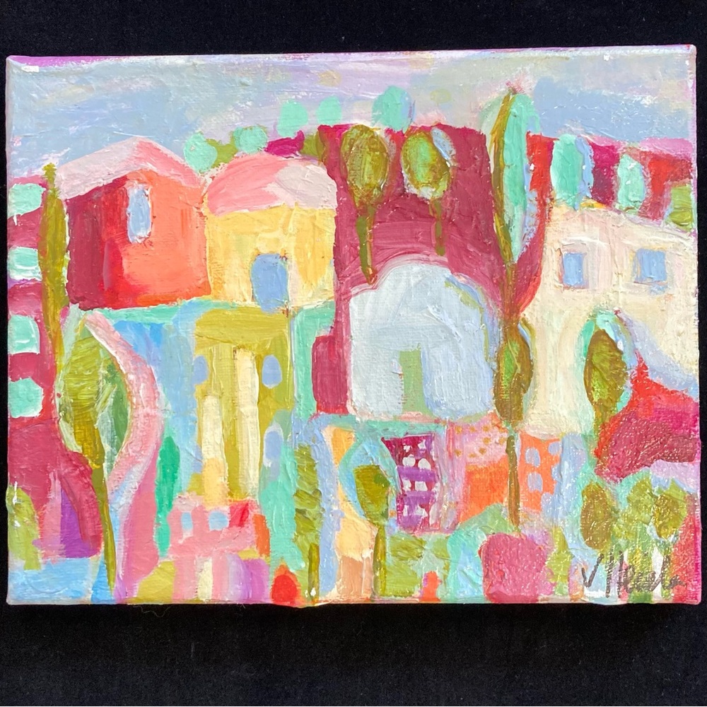 Island Style “ AnOriginal Acrylic Painting 10”x8”On Canvas